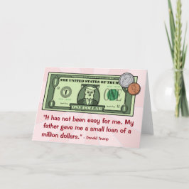 Cartão Donald Trump as a Dollar Bill