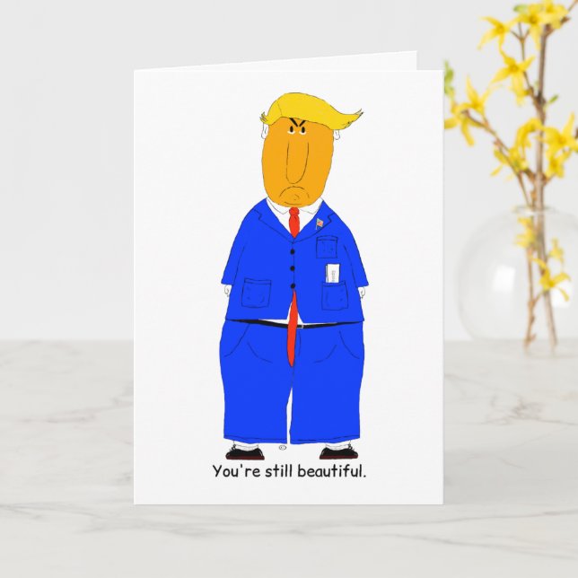 Cartão Donald Trump Birthday Card  (Flor Amarela)