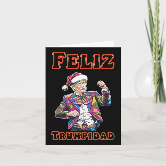 Cartão Donald Trump Christmas Feliz Trumpidad 1 (Frente)