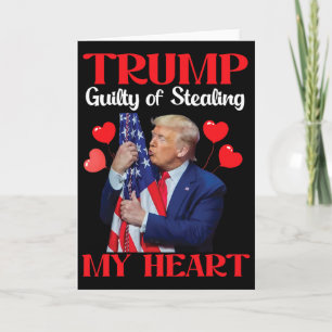 Cartão Donald Trump Com Bandeira Dos EUA Trump Culpado De