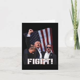 Cartão Donald Trump Combatendo Combatentes Apoiadores