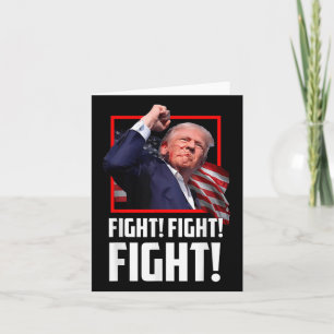Cartão Donald Trump Combatendo Combatentes Apoiadores