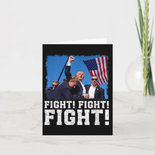Cartão Donald Trump Combatendo Combatentes Apoiadores