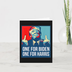 Cartão Donald Trump Dedo Médio Biden Harris América Re