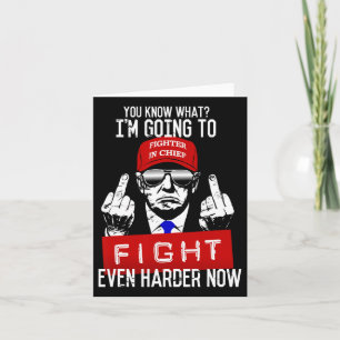 Cartão Donald Trump Dedo Médio Desligando-se da Pro Repub