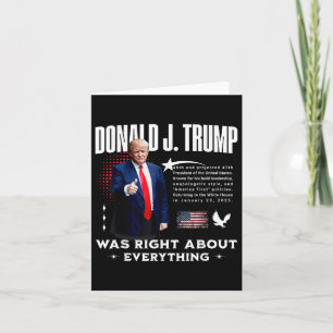 Cartão Donald Trump Estava Certo Sobre Tudo - Trump 20