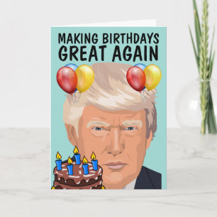 CARTÃO DONALD TRUMP FELIZ EXCELENTE DE ANIVERSÁRIO DE NOV