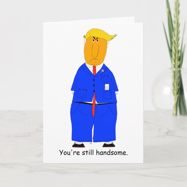 Cartão Donald Trump Funny Birthday Card for Senior Man (Frente)