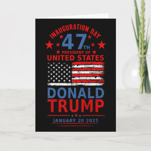 Cartão Donald Trump Ganhou Posse de Homen 2024 Eleição