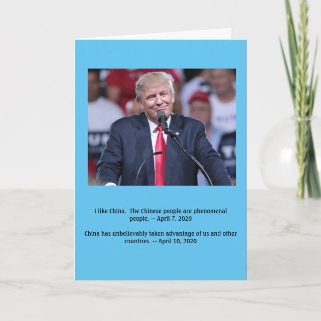Cartão Donald Trump "Have Your Cake" Birthday Card (Frente)