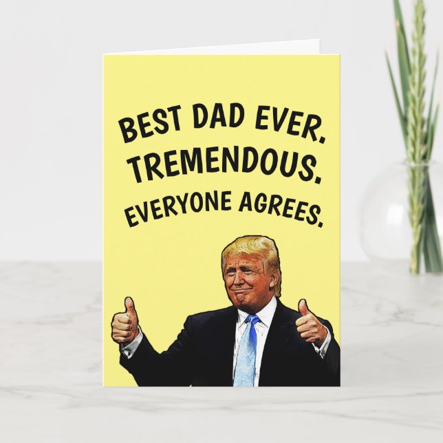 CARTÃO DONALD TRUMP HELLO CARD FOR DAD! (Frente)
