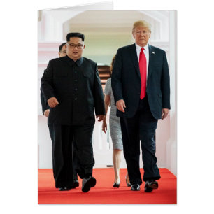 Cartão Donald Trump & Kim - Moedas Comemorativas Nas Cost