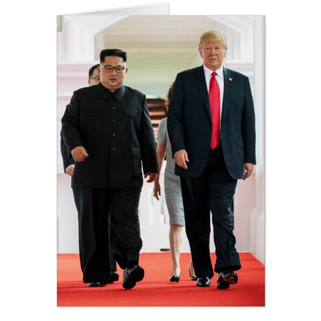 Cartão Donald Trump & Kim - Moedas Comemorativas Nas Cost (Frente)
