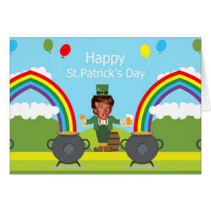 Cartão donald trump leprechaun