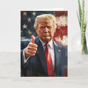 CARTÃO DONALD TRUMP MAGA AMERICAN FLAG
