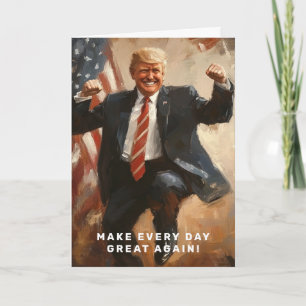 CARTÃO DONALD TRUMP MAGA AMERICAN FLAG