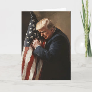 CARTÃO DONALD TRUMP MAGA AMERICAN FLAG