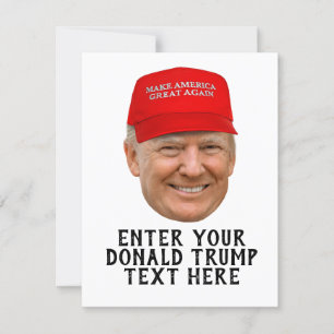 CARTÃO DONALD TRUMP MAGA PERSONALIZADO