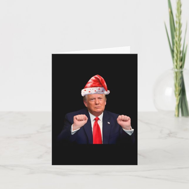 Cartão Donald Trump Natal Engraçado Presidente 47 Trump S (Frente)