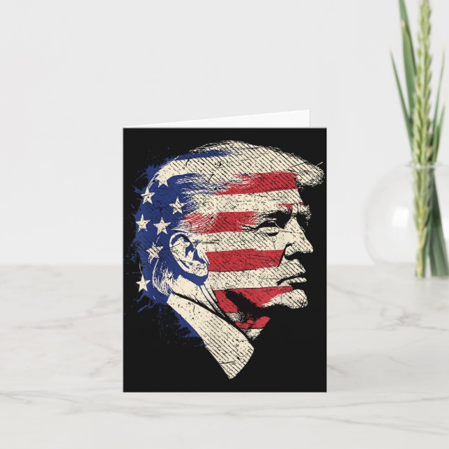 Cartão Donald Trump Portrait (Frente)