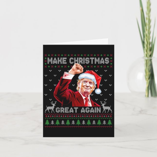 Cartão Donald Trump Presidente Torne Excelente de Natal n (Frente)
