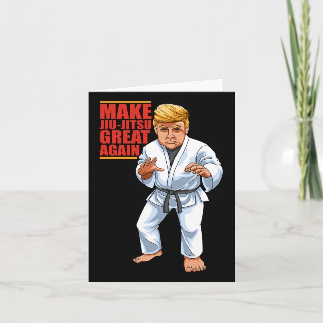 Cartão Donald Trump Republicano Engraçado - Jiu-jitsu e B (Frente)