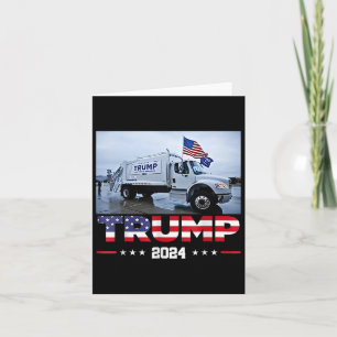 Cartão Donald Trump Roda Caminhão de Lixo - Caminhão de L