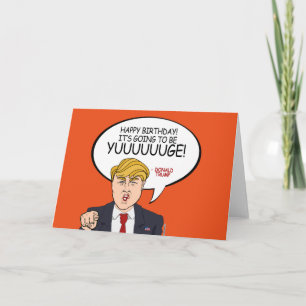 Cartão Donald Trump Saudação - Feliz Aniversário