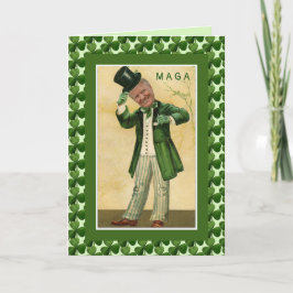 Cartão Donald Trump St. Patricks Day MAGA Shamrocks