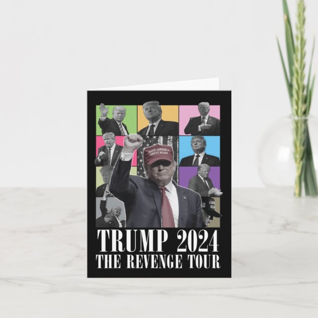 Cartão Donald Trump The Revenge Tour 2024 Para Homens E M (Frente)