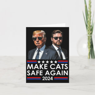Cartão Donald Trump Torna Os Gatos Seguros Novamente 2024