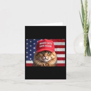 Cartão Donald Trump Torna Os Gatos Seguros Novamente Red