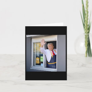 Cartão Donald Trump Trabalha Na Fry Station E Tem Um Dri