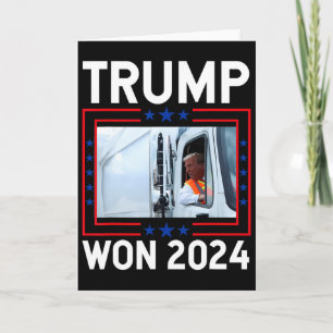 Cartão Donald Trump Venceu Inauguração da Eleição de 2024