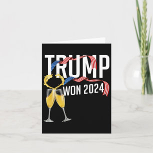 Cartão Donald Trump Venceu Posse da Eleição de 2024 Homen