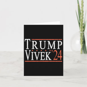 Cartão Donald Trump Vivek Ramaswamy 2024 Presidente Repúb