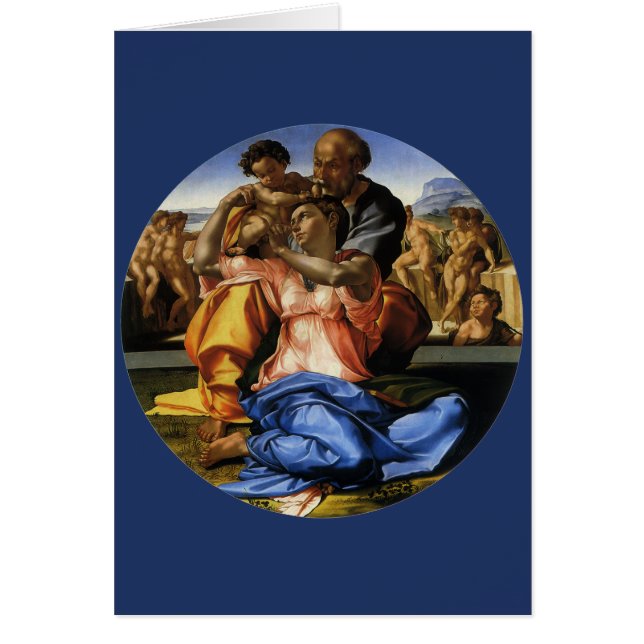 Cartão Doni Tondo ou Doni Madonna de Michelangelo (Frente)