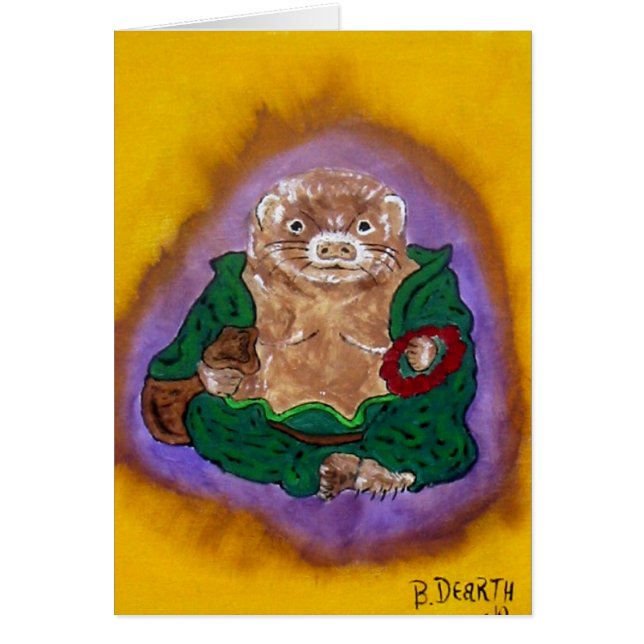 Cartão doninha buddha (Frente)