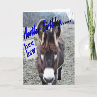 Cartão Donkey Birthday - personalize-o