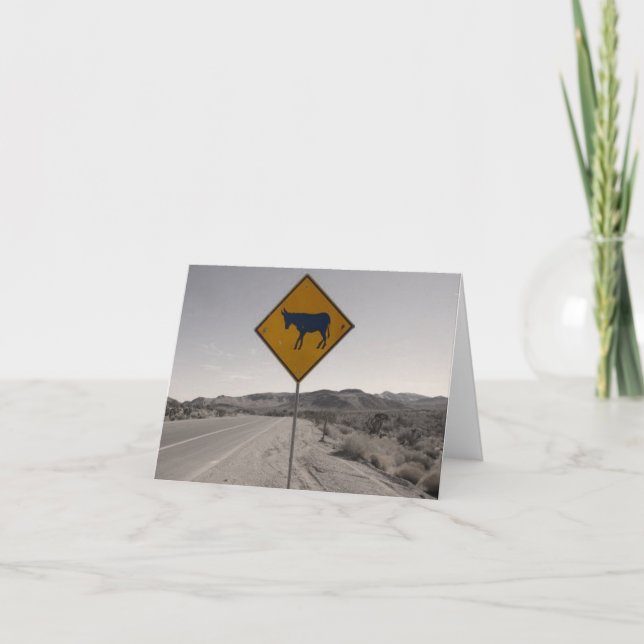 Cartão Donkey Crossing (Frente)