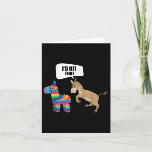 Cartão Donkey Id Atingiu Que Pinata Mexicana Engraçada Ci