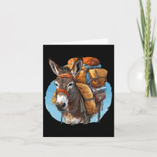 Cartão Donkey Mules Pack Mule Hiking