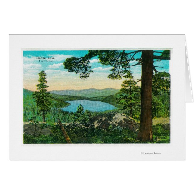 Cartão Donner Lake, Califórnia, de Ridge (Frente Horizontal)
