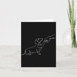 Cartão Dono de Cachorro Dachshund Design Fofo