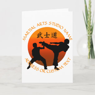 Cartão Dono de Estúdio de Artes Marciais Karatê Taekwondo
