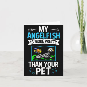 Cartão Dono de peixe masculino adorável peixe anjo aquári