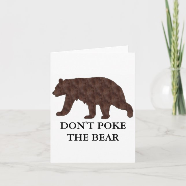 Cartão Dont Ke The Bear  (Frente)