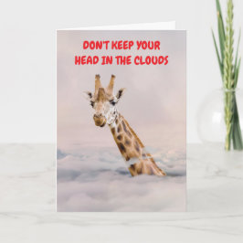 CARTÃO DON'T KEEP YOUR HEAD IN THE CLOUDS.