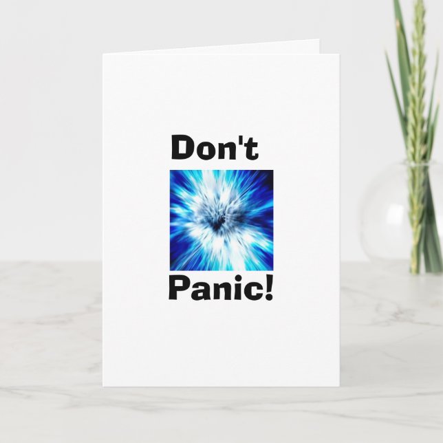 Cartão Don't Panic (Frente)