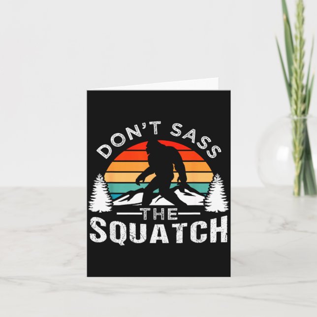 Cartão Don't S The Squatch Bigfoot  (Frente)